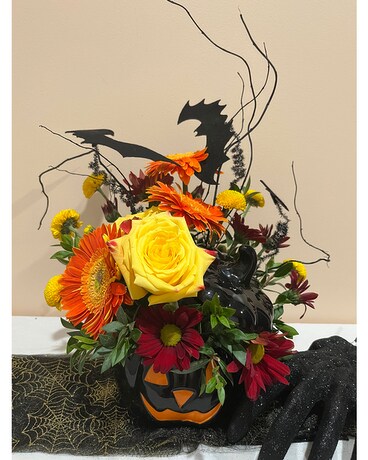 Halloween Pumpkin Bouquet Flower Arrangement
