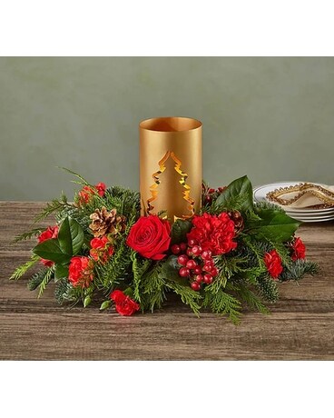 Evergreen Glow Centerpiece Centerpiece