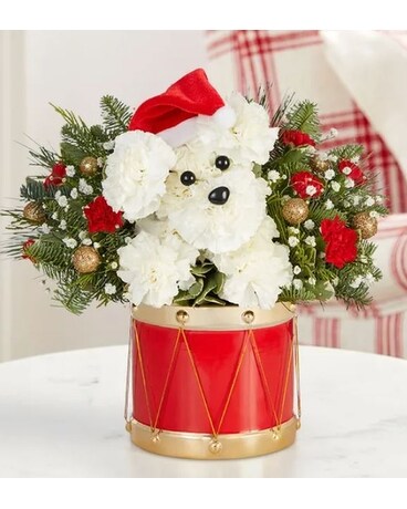 Santa Paws Flower Arrangement