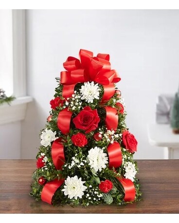 Holiday Flower Tree Flower Arrangement