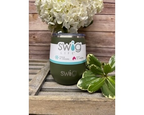 Swig Life - Matte Olive Stemless Wine Cup (14oz) Gifts