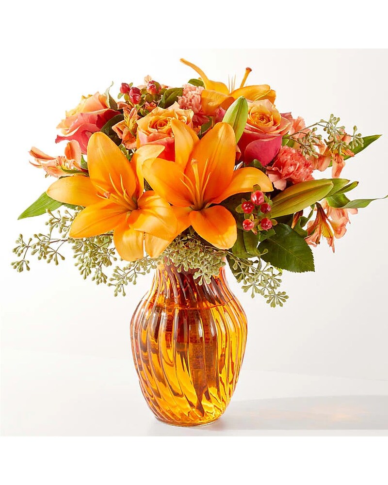 m様　order yellow orange red flower♡ ftd afternoon light in Mandan ND - Hirsch Floral