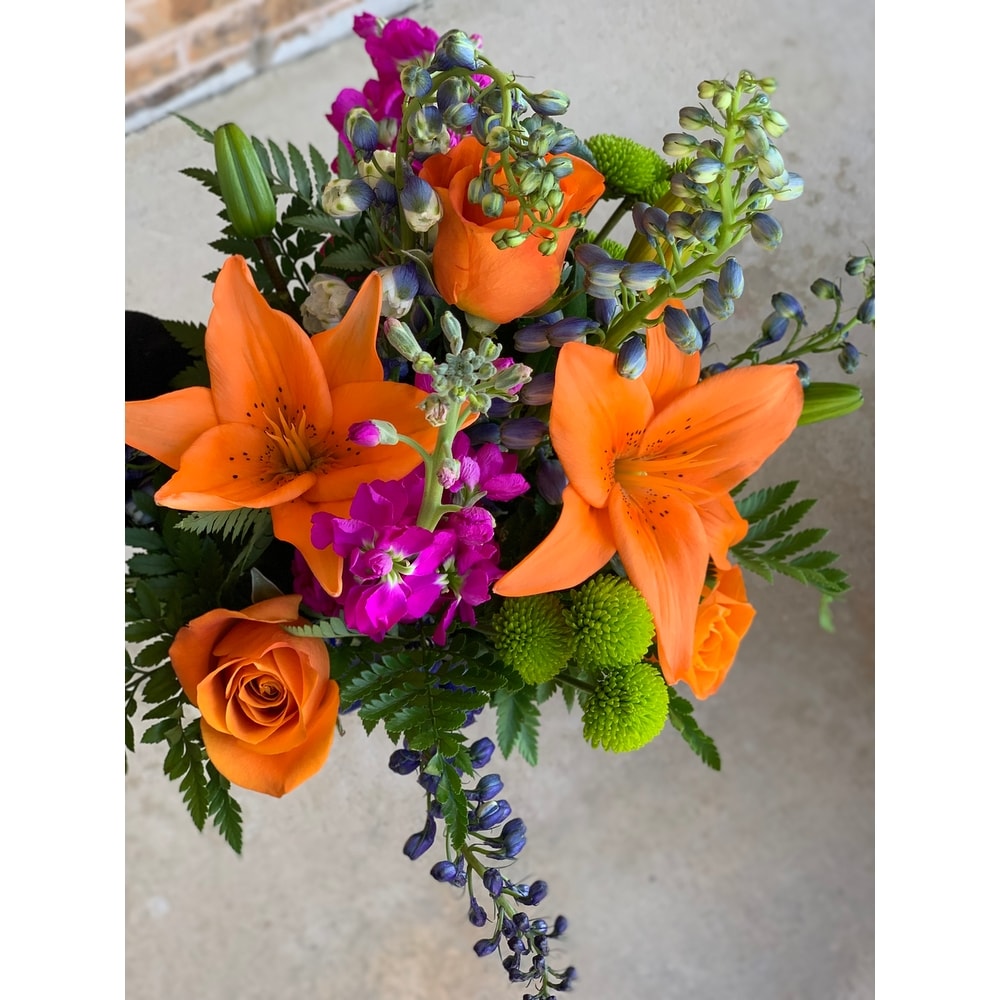 Blue and Orange Bouquet