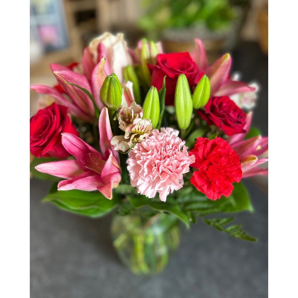 Pink Lily Garden Vase