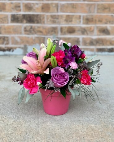 Pink and Purple Flowers Flower Arrangement