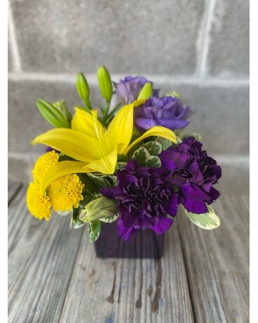 Amethyst Sunburst Flower Arrangement