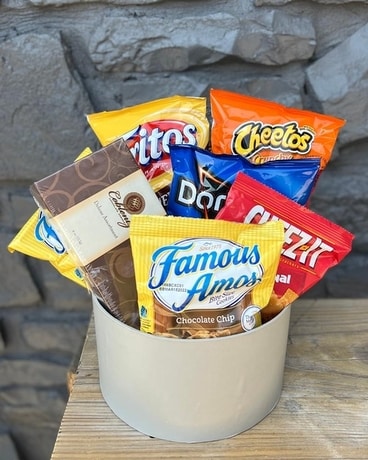 Snacks Box Flower Arrangement