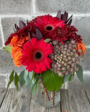 Bonfire Flower Arrangement