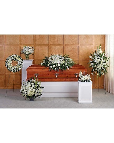 White Sympathy Collection Flower Arrangement