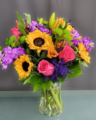 Bright Colors Floral Arrangement Flower Arrangement