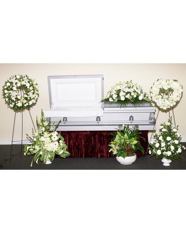White Sympathy Collection Flower Arrangement