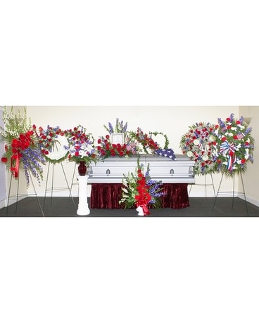 Patriotic Sympathy Collection Sympathy Arrangement