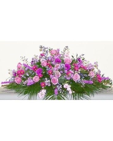 Praying for Peace Full Casket Cover Flower Arrangement