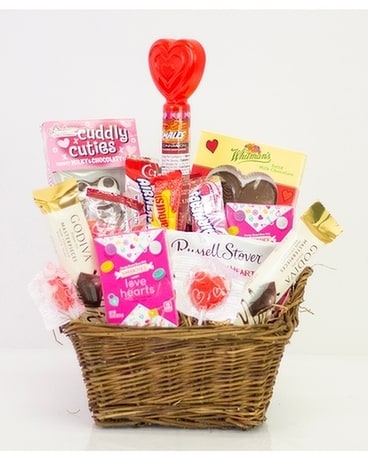 Sweet Heart Candy Valentine's Basket Gift Basket