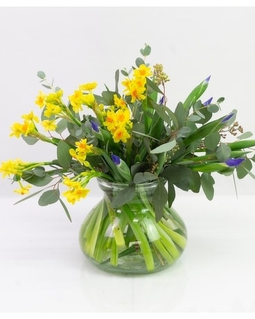 Iris and Daffodils Flower Arrangement