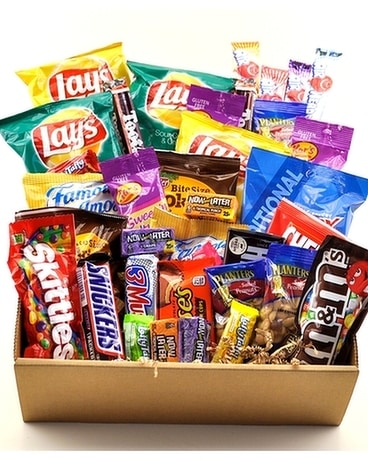 Junk Food Box Flower Arrangement