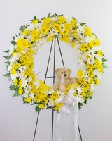 Standard + White Bow size,  inches height and  inches wide.