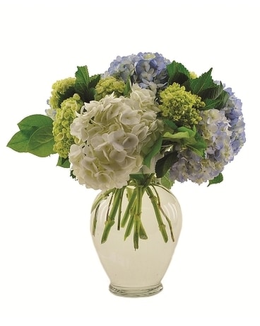 Hydrangea Garden Vase Flower Arrangement