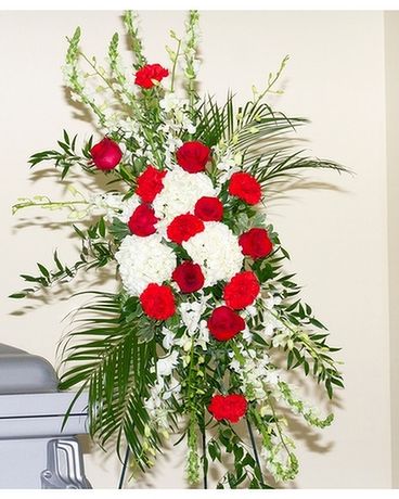 Always With You Standing Spray with Red Roses Flower Arrangement