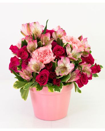 Pink vase with flowers Flower Arrangement