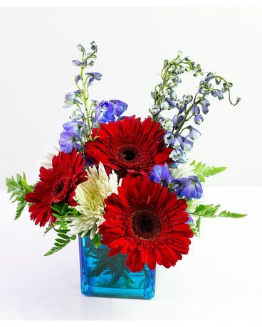 Celebrating the Red, White, and Blue Flower Arrangement