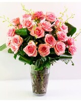 36 Roses with Dendrobium Orchids size,  inches height and  inches wide.