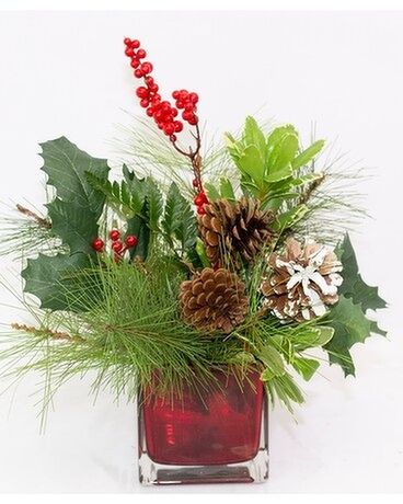 Winter Chill Cube Flower Arrangement