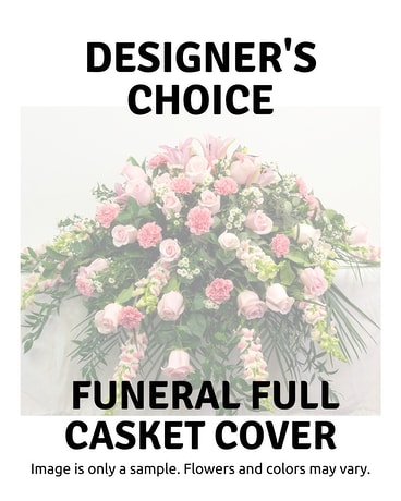 Designer's Choice Full Casket Cover Funeral Casket Spray Flowers