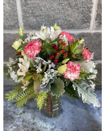 Peppermint Field Winter Fresh Flowers Flower Arrangement