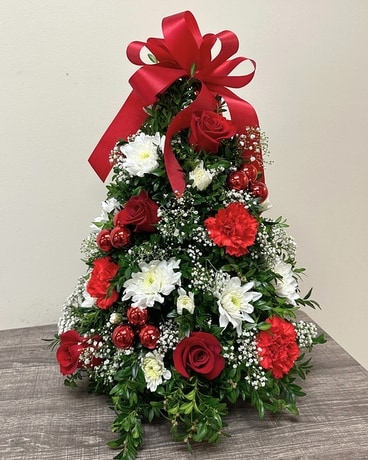 Fresh Boxwood Tree Flower Arrangement