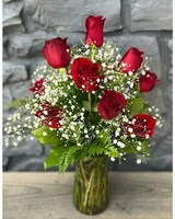 One Dozen Red size,  inches height and  inches wide.