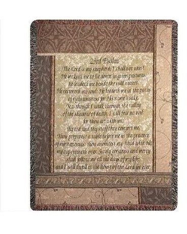 Tapestry Throw - 23rd Psalm Flower Arrangement