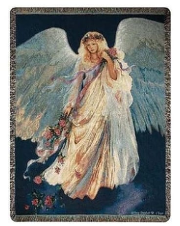 Tapestry Throw - Messenger of Love Flower Arrangement
