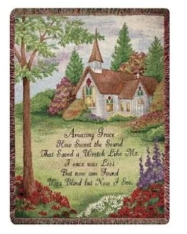 Tapestry Throw - Amazing Grace Flower Arrangement