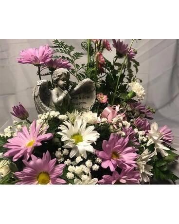 Angel in a Garden Flower Arrangement