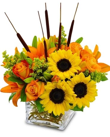 Splash of Autumn Flower Arrangement