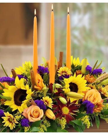 Fall Elegance Centerpiece Flower Arrangement