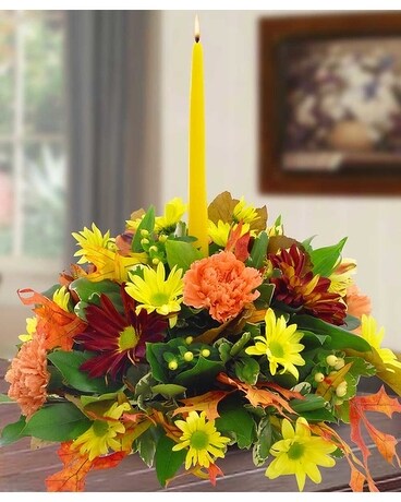 Simply Fall Centerpiece Flower Arrangement