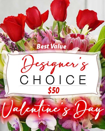 Valentine's Day Designer Choice Flower Arrangement