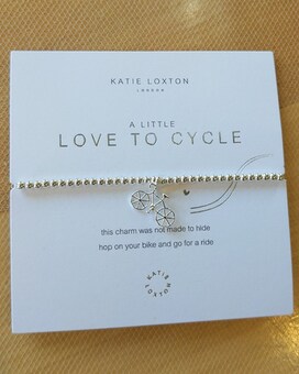 Love to Cycle Bracelet size,  inches height and  inches wide.