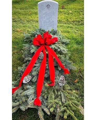 Winter Cemetery Grave Blanket Specialty Arrangement