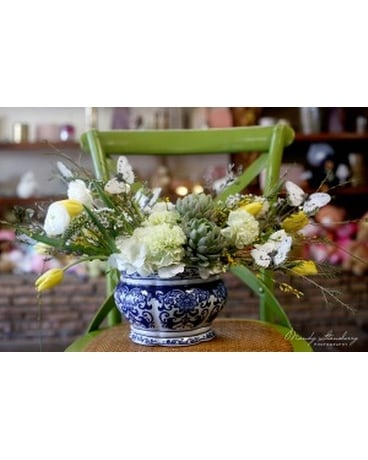 Blue Garden Delight Flower Arrangement