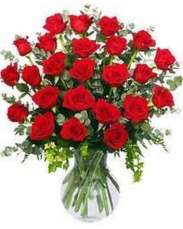 Two Dozen Roses (24) Flower Arrangement