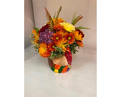 Special Turkey Centerpiece Flower Arrangement