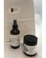 Candle and linen spray size,  inches height and  inches wide.