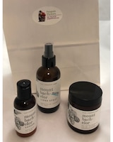 Candle, linen spray, and lotion size,  inches height and  inches wide.