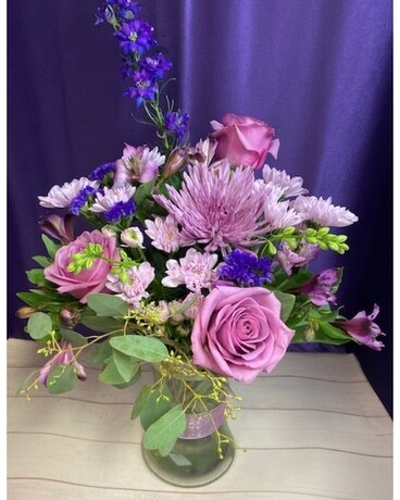 Purple Petals Flower Arrangement