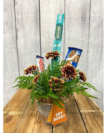 Good Times Bucket Flower Arrangement