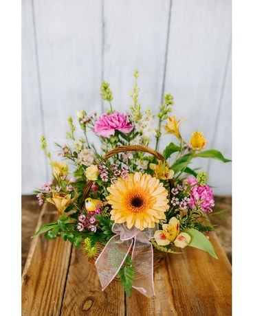 Gerbera Basket Flower Arrangement