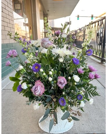 Fiber Pot Bouquet Flower Arrangement